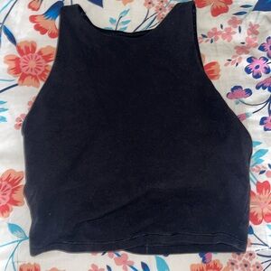 Old Navy Black High-Neck Crop Tank